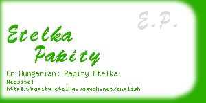 etelka papity business card